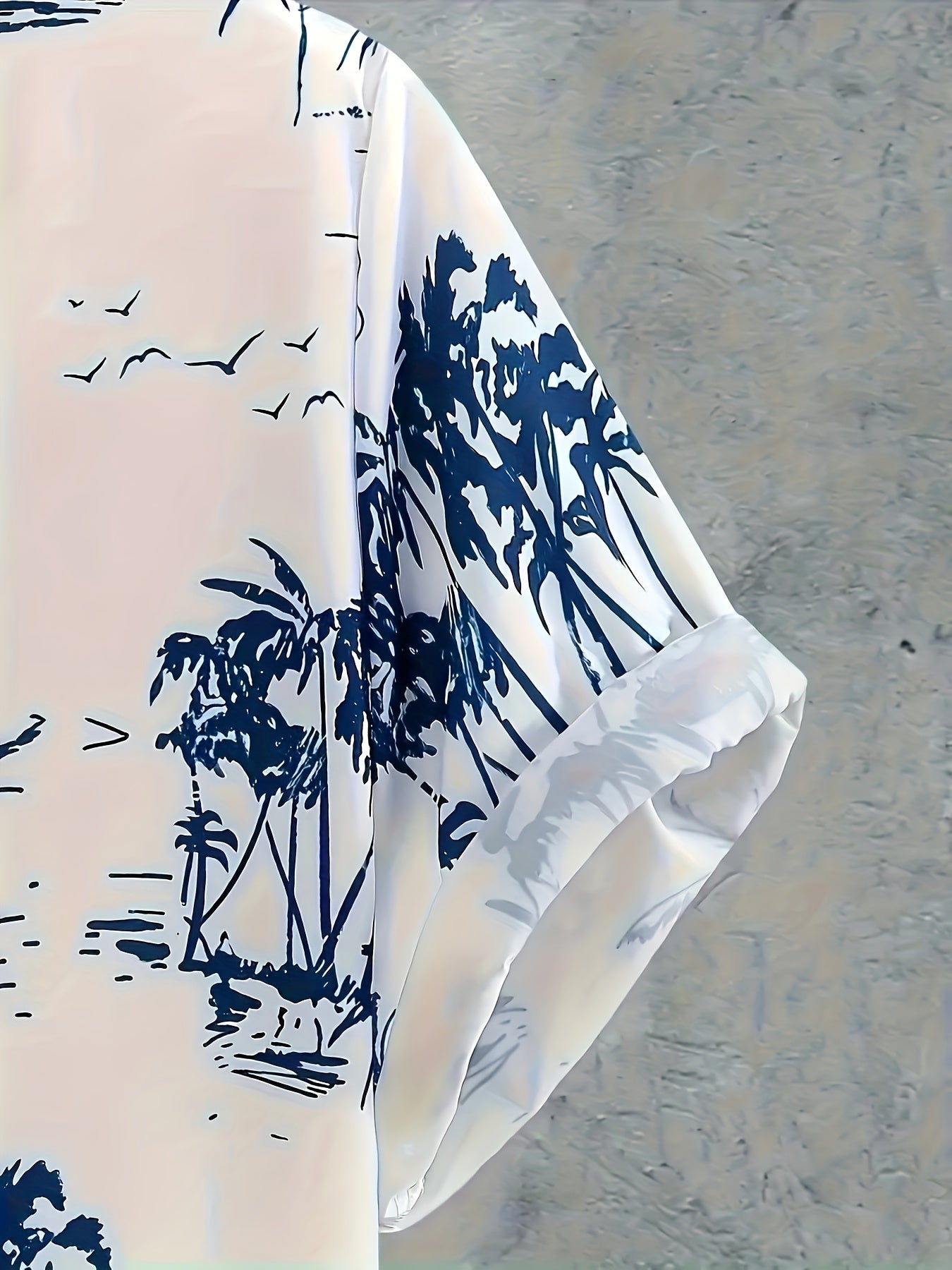 3pcs Men's Tropical Floral & Palm Tree Print Short Sleeve Shirts - Casual, Comfortable Summer Button-Up Dress Shirts in Black, White, & Beige - Perfect Gift for Him