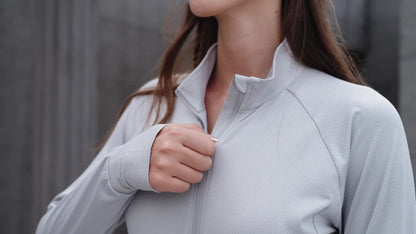 Women's Pink Lace Zip-Up Long-Sleeve Jacket - product view 6