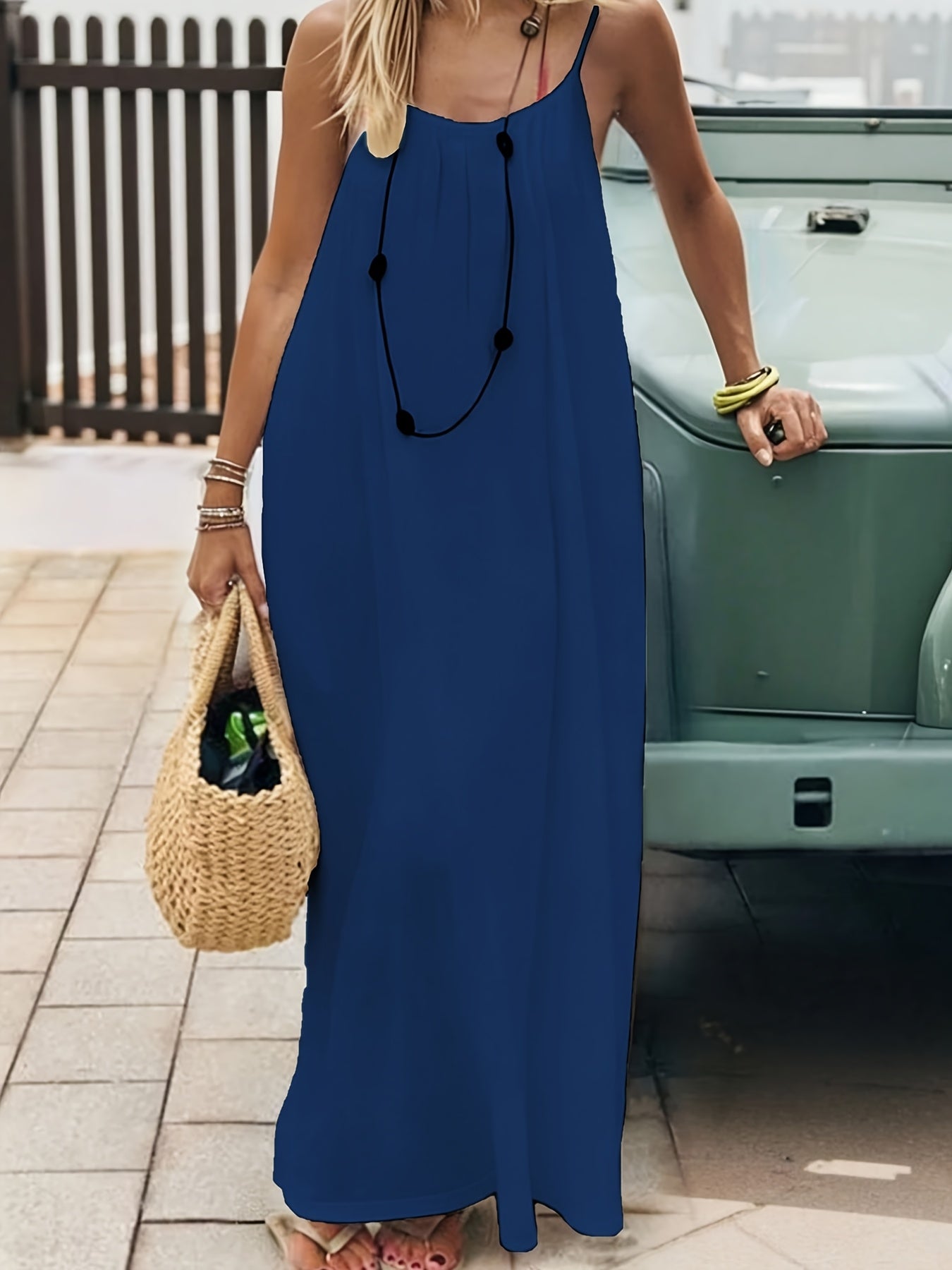 Women's Navy Color Lace Dress - product view 22