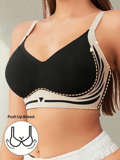 A Luxurious 4pcs Anti-Gravity Lifting Bra Featuring a Closed Double-Breasted Design, Offering Comfort And Breathability. It Is Skin-Friendly, Seamless, And Easily Storable, Making It Ideal for Sportswear