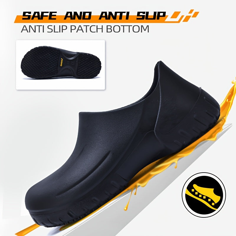 Professional 'S Shoes Are, Anti-Slip, High-Quality Work Shoes with Thick EVA Soles And Odor-Proof Casual Shoes Suitable for Kitchens, Hospitals, And Restaurants. They Are Designed in Black, Easy