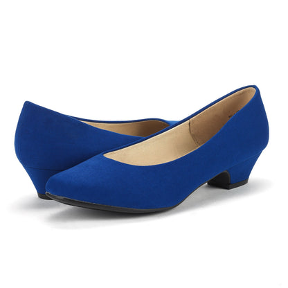Women's Low Casual Chunky Heel Pump Shoes Comfort Elegant Design Low Chunky Heels Pumps Comfortable Round Toe Dressy Elegance Work Shoes Functional Design