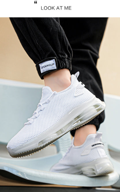 Men's and Women's Thick Soft-Soled Sneakers - Four-Season Comfort with Arch Support Cushioning and Air Cushion Technology - Casual Sneakers - Black/White/Golden Men's Walking Shoes, Extra Wide, Thickened Fit Men's Shoes, Special