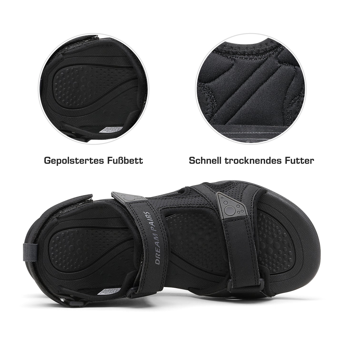 Men's Sandals Hiking Water Beach Sport Outdoor AthleticSupport Summer Sandals Durable and Stylish Fresh and Cool Convenient Design Sport Sandals Outdoor Hiking Sandal Open Toe Walking Sandals for Summer Beach Water Shoes