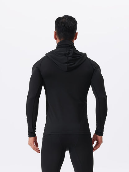 3pcs Men's UPF Hooded Sweatshirts with Mask - Quick-Dry Breathable Outdoor Hoodies Suitable for Working,, Fishing, Sun Gear