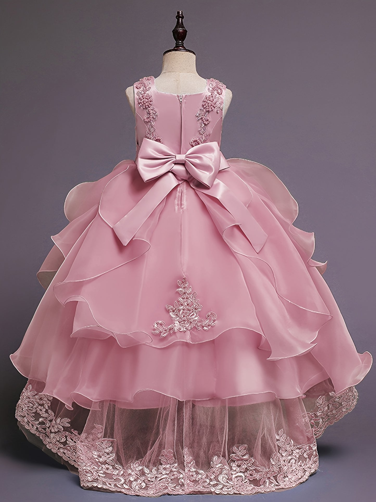 (Size Is Slightly Larger, Recommended To Purchase One Size Smaller Than Usual) Flower Dress Princess Puffy Tulle Dresses Bridesmaid Wedding Communion Birthday Party Pageant Maxi Prom Gown For Kids
