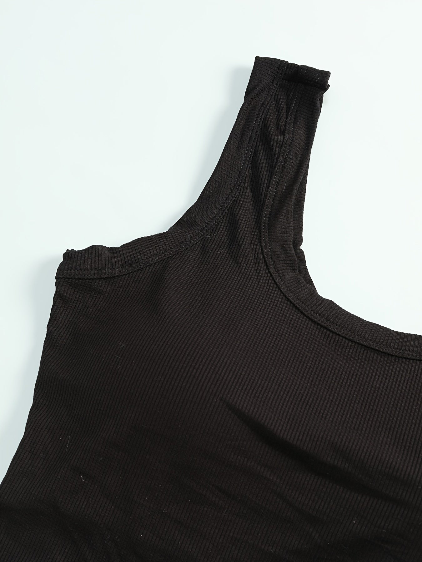 2pcs Of Women's Seamless U-shaped Strap Textured Vest-style Underwear, Built-in Breast Pads, Solid Color Bottoming Style, Suitable for All Seasons, Suitable for Both Inner And Outer Wear