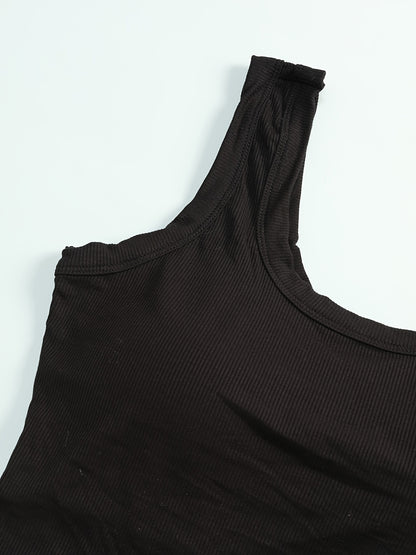 2pcs Of Women's Seamless U-shaped Strap Textured Vest-style Underwear, Built-in Breast Pads, Solid Color Bottoming Style, Suitable for All Seasons, Suitable for Both Inner And Outer Wear