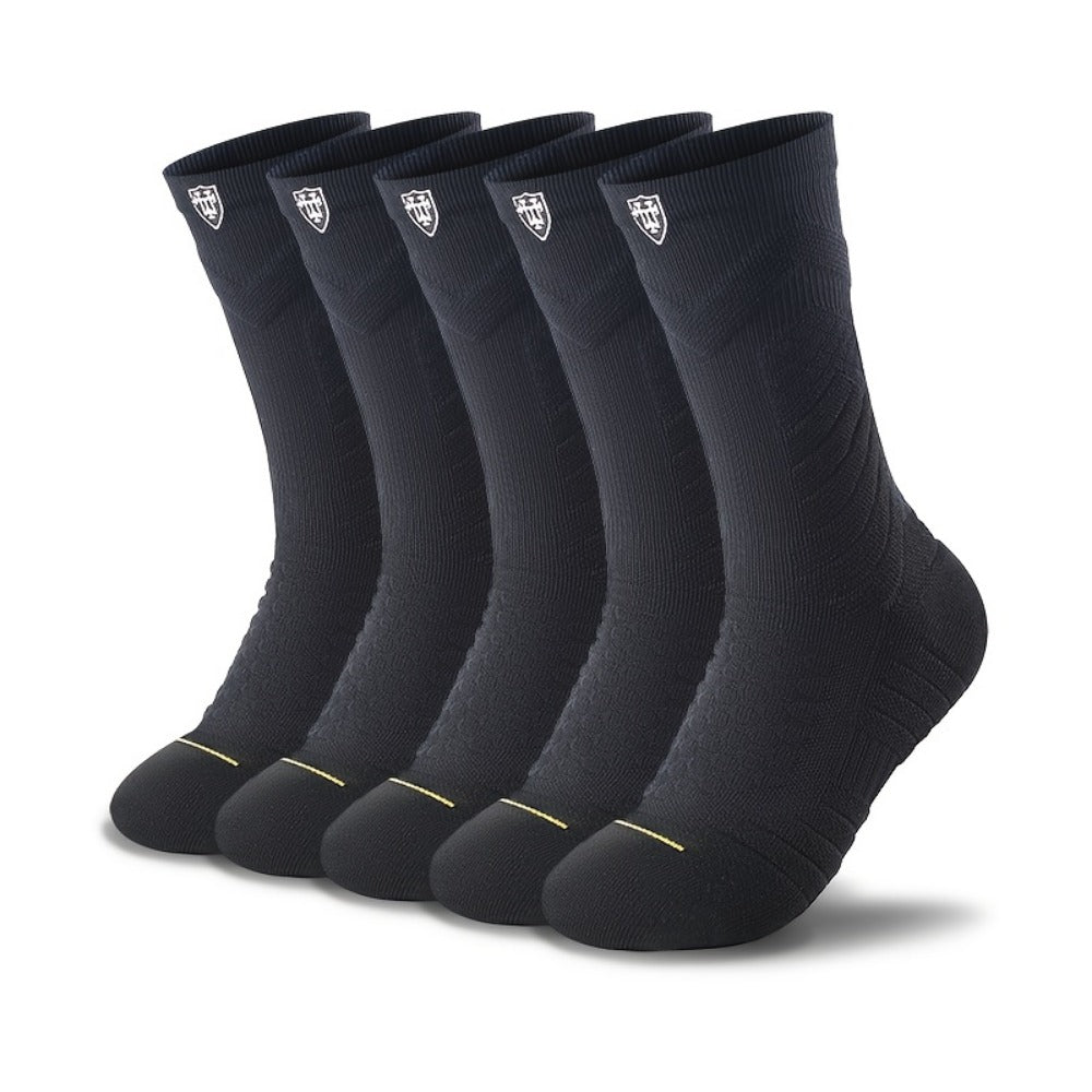 Men's Athletic Compression Socks - 5-Pair Pack