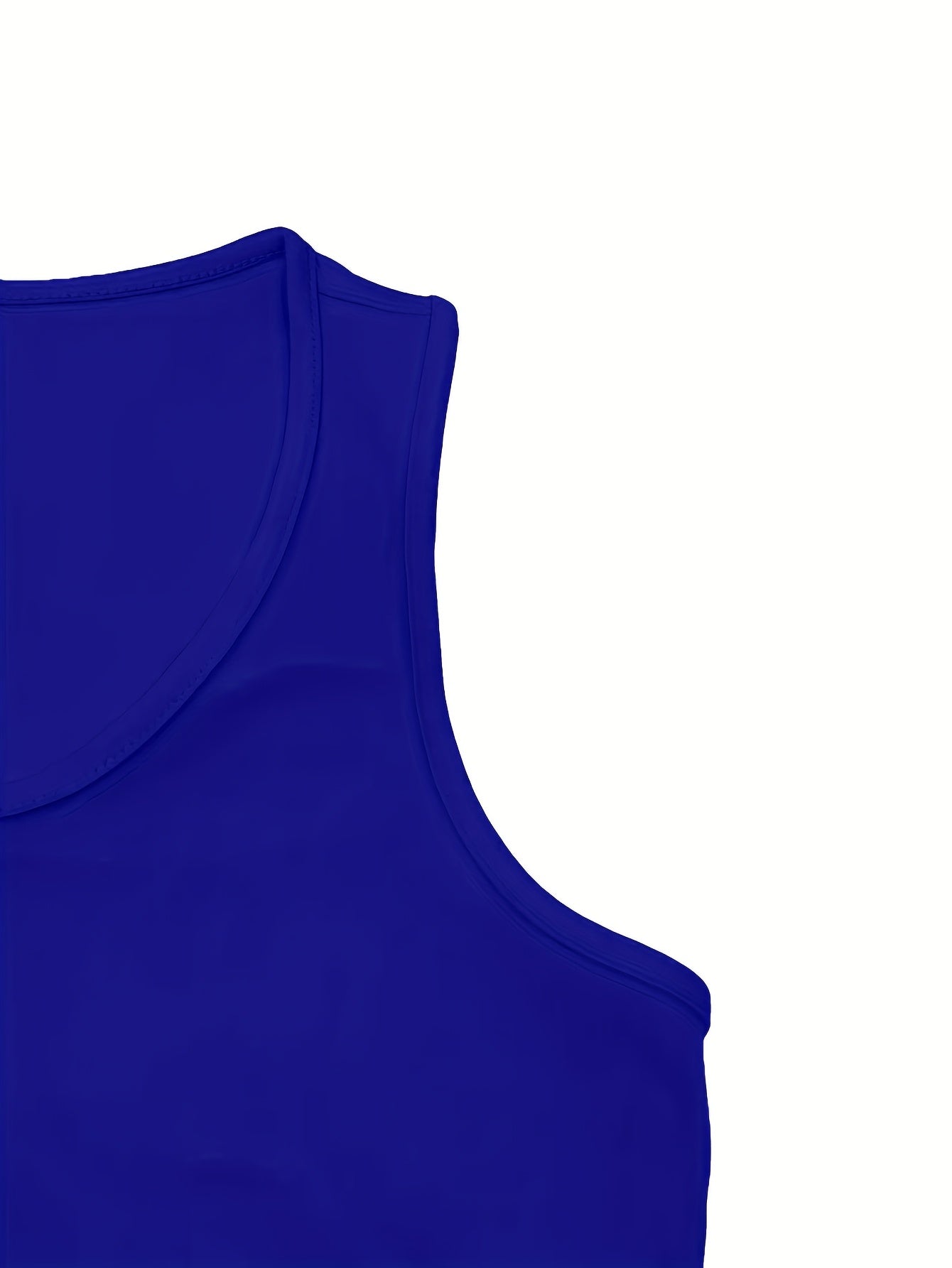 Black Polyester V-Neck Sleeveless Shorts - product view 27