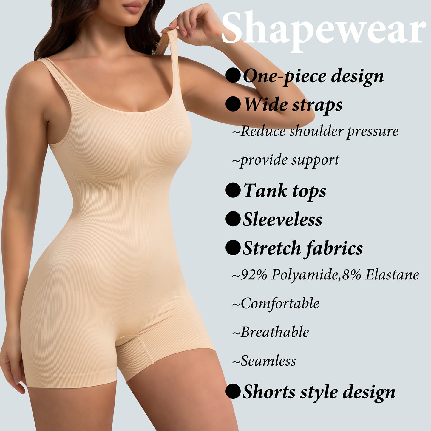 Women Shapewear Bodysuit Tummy Control Full Body Shaper Shorts Seamless Tank Tops Shaping Leotard Yaga Pants