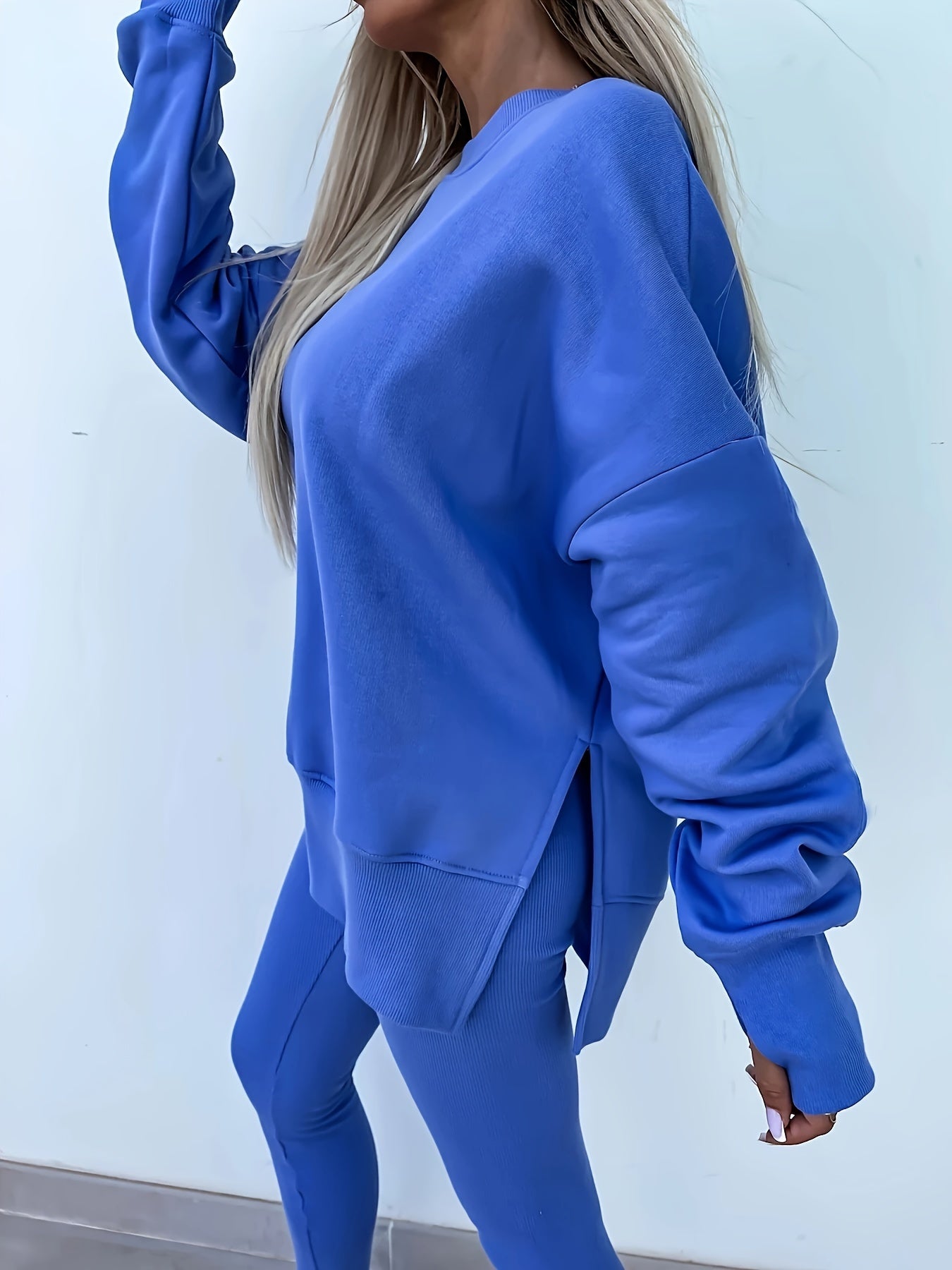 Women's Spring And Autumn Outdoor Sports Hoodie Set, Women's Autumn And Winter Long Sleeve Solid Color Hoodie Casual Set, Hoodie Top And Pants Yoga Two-piece Set, Outdoor Running Fitness Set