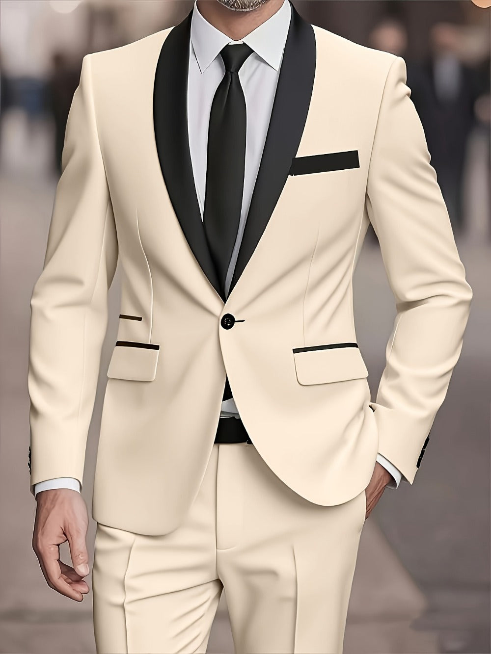 Men's Two-Piece Suit Set - Coordinated Everyday Style