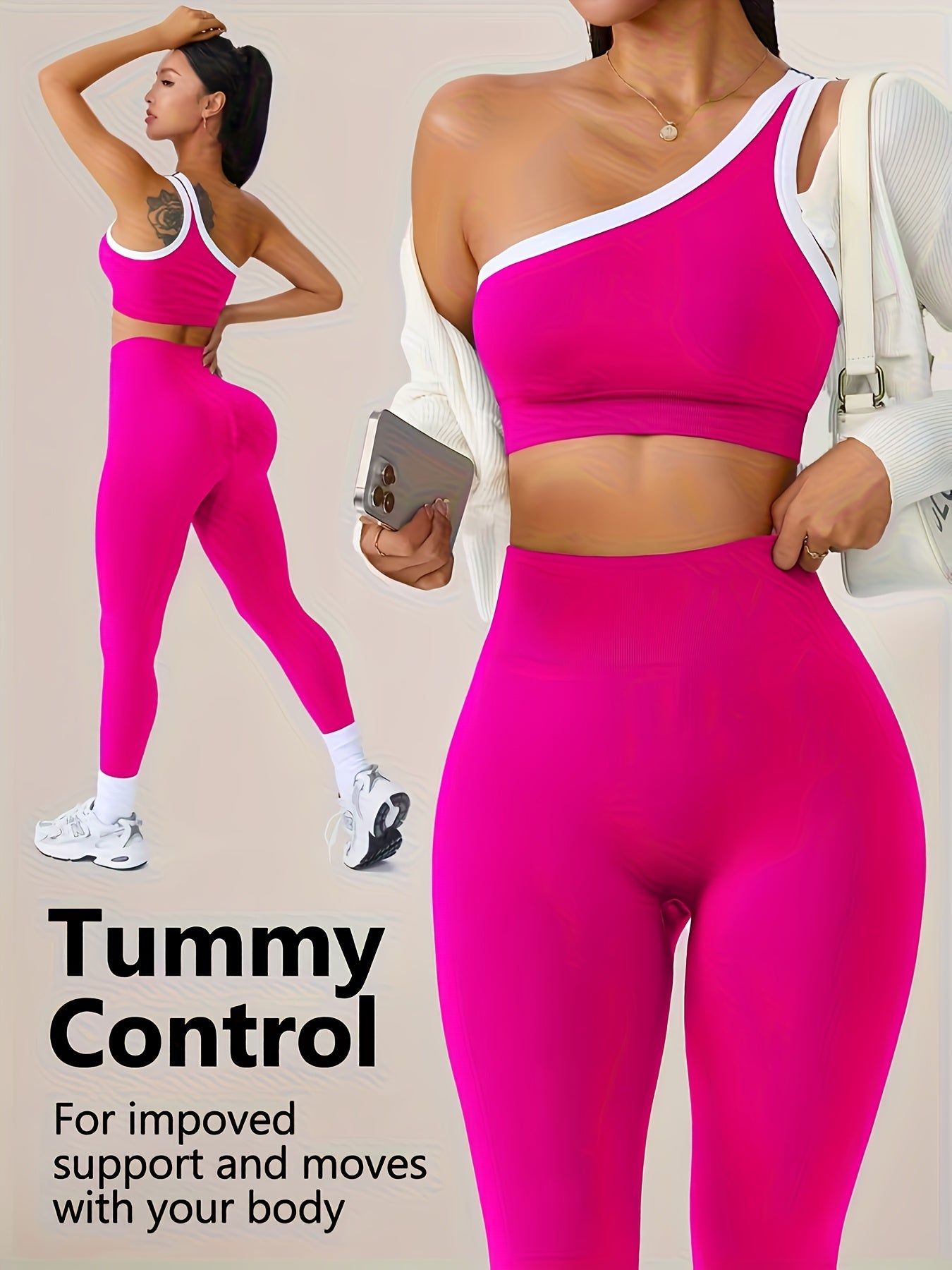 Women's Navy Blue Color High-Waist Leggings - product view 37