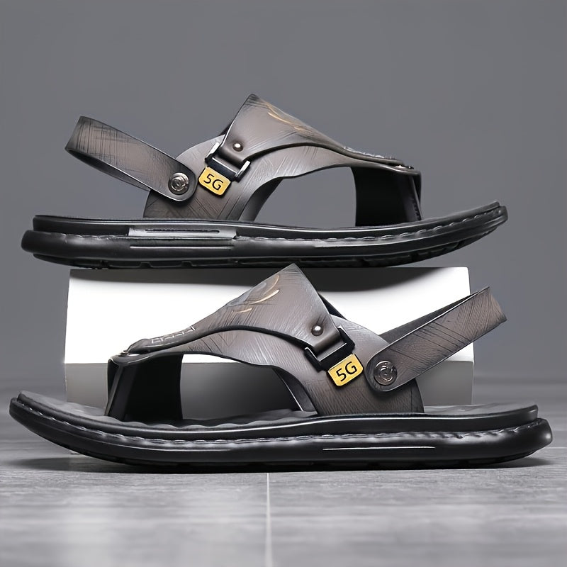Men's Beach Shoes, Open Toed Sandals, Casual Summer Sports Thick Soled Slippers, New Sandals Suitable for Beach Walks And Outdoor Activities