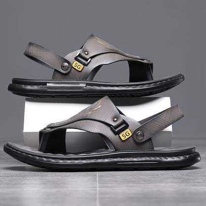 Men's Beach Shoes, Open Toed Sandals, Casual Summer Sports Thick Soled Slippers, New Sandals Suitable for Beach Walks And Outdoor Activities