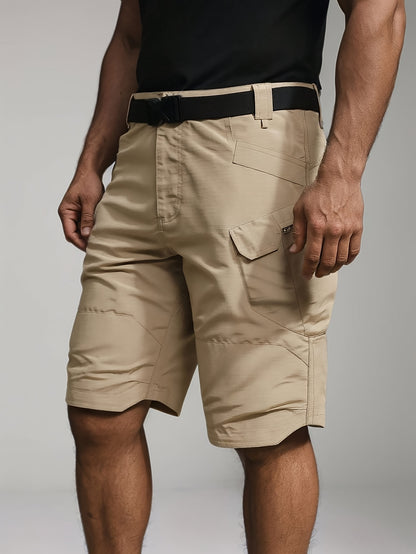 Men's Tactical Cargo Shorts - Casual Shorts - Lightweight Multi-pocket Outdoor Shorts, (Belt Included) Non-stretch Durable Fabric for Hiking, Camping, Fishing - Black Casual Style for Professionals And Outdoor Enthusiasts