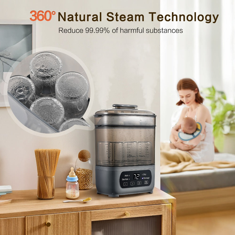 Bottle Sterilizer - Electric Steamer Dryer 4-in-1