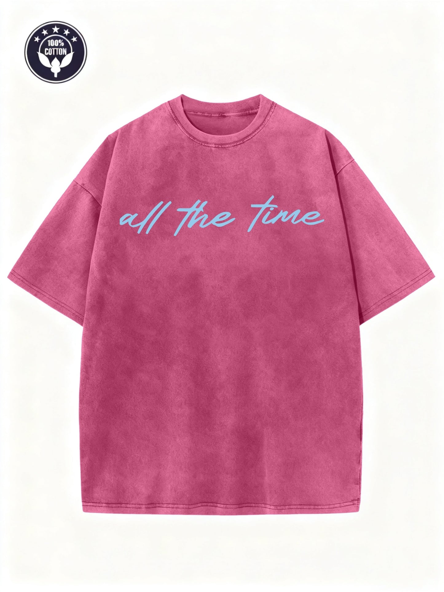 A 250G Washed Short-Sleeve Top with a Round Neck Featuring The Phrase 'GOD IS GOOD', Showcasing a Unique Double-Sided Design. This Is a New Collection for Spring And Summer Suitable for Both Men And Women