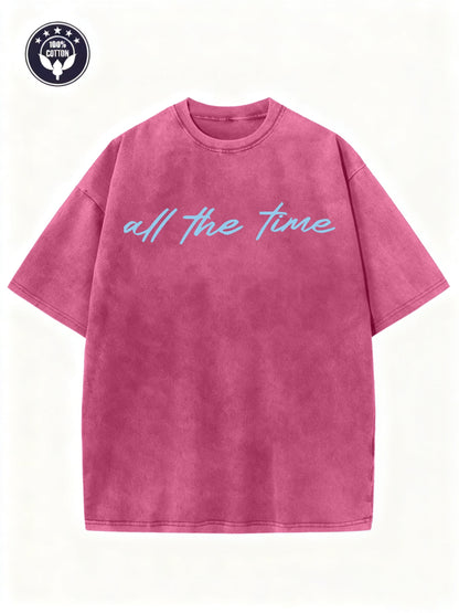 A 250G Washed Short-Sleeve Top with a Round Neck Featuring The Phrase 'GOD IS GOOD', Showcasing a Unique Double-Sided Design. This Is a New Collection for Spring And Summer Suitable for Both Men And Women