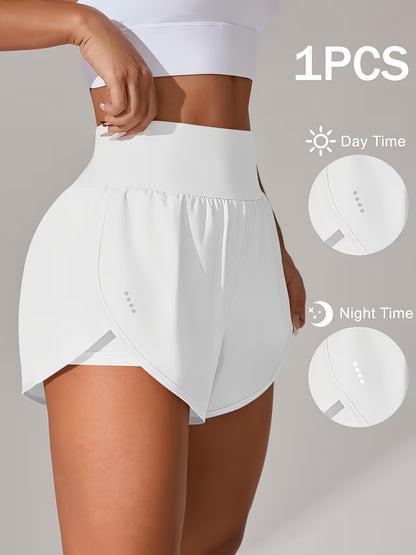 Women's Quick-Dry High-Stretch Yoga Shorts, Tummy Control and Anti-See-Through, Seamless Moisture-Wicking Athletic Swimwear, Suitable for Gym, Fitness, Running, Hot Springs, and Beach Vacations