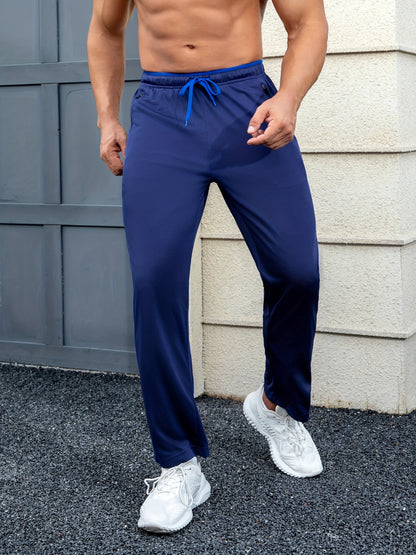 3Pack Men'S Lightweight Sweatpants With Pockets Open Bottom Athletic Pants For Workout, Jogging, Gym, Running, Training