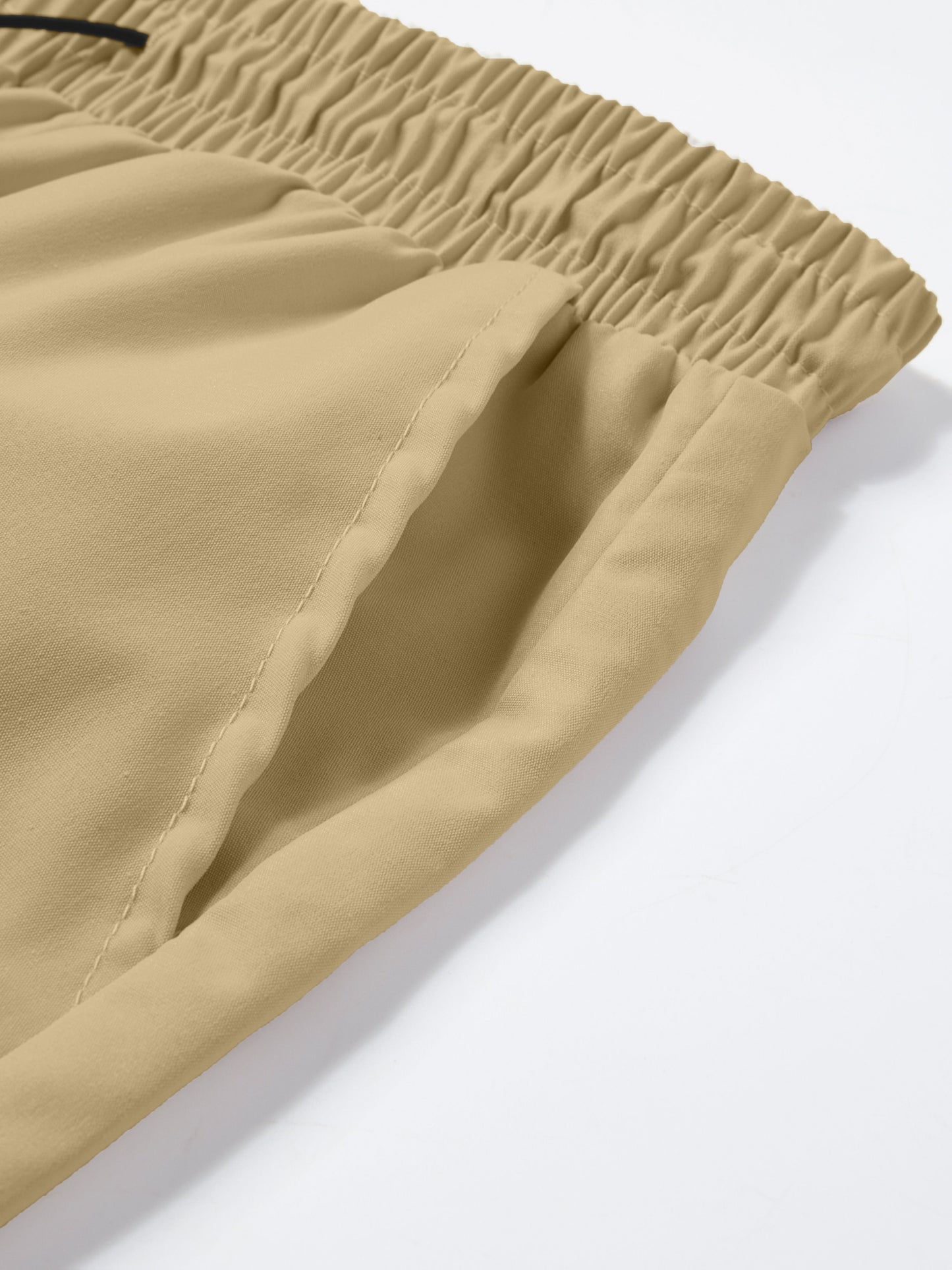 Lightweight Breathable Cargo Trousers for Men, Featuring an Elastic Waistband with a Drawstring, Loose Wide Legs, Multiple Pockets, And Quick-Dry Fabric, Ideal for Outdoor Hiking, Streetwear, Everyday Use, And All-Season Fashion