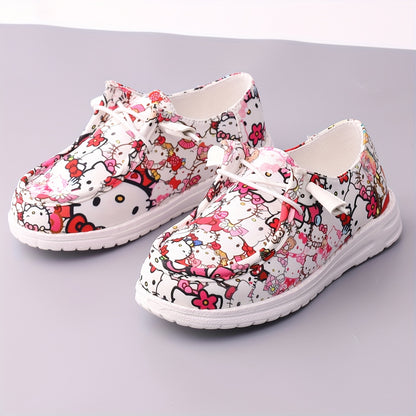 Casual Athletic Footwear for Girls, Featuring a Low-Cut Design Ideal for Both Indoor And Outdoor Use, Offering a Flat And Comfortable Fit, Resembling KT Cat Loafers