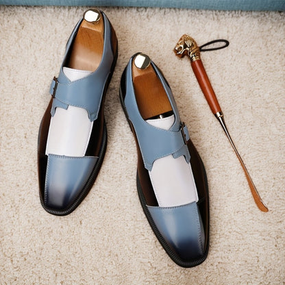 Men's Loafers & Slip-Ons - Color Blocked & Metal Buckle 120933