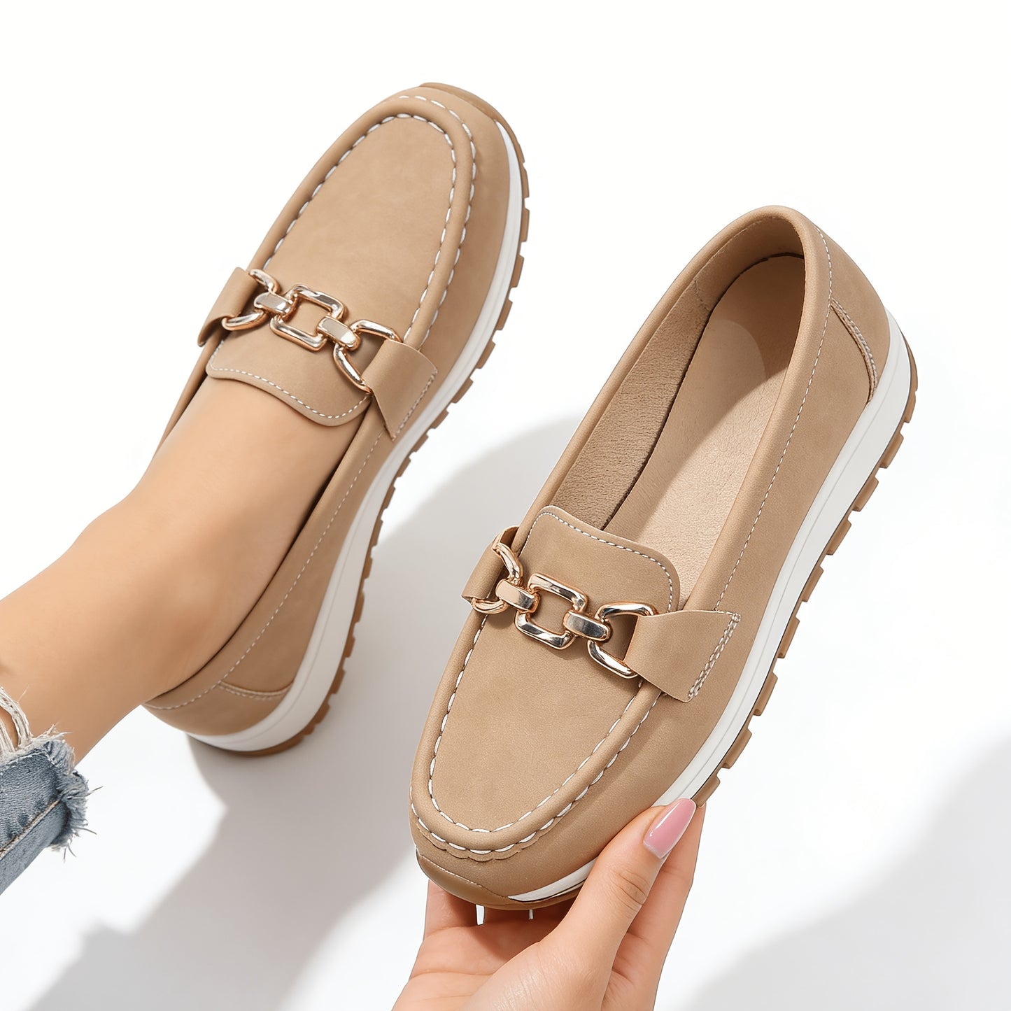Women's Khaki Shoes - product view 1