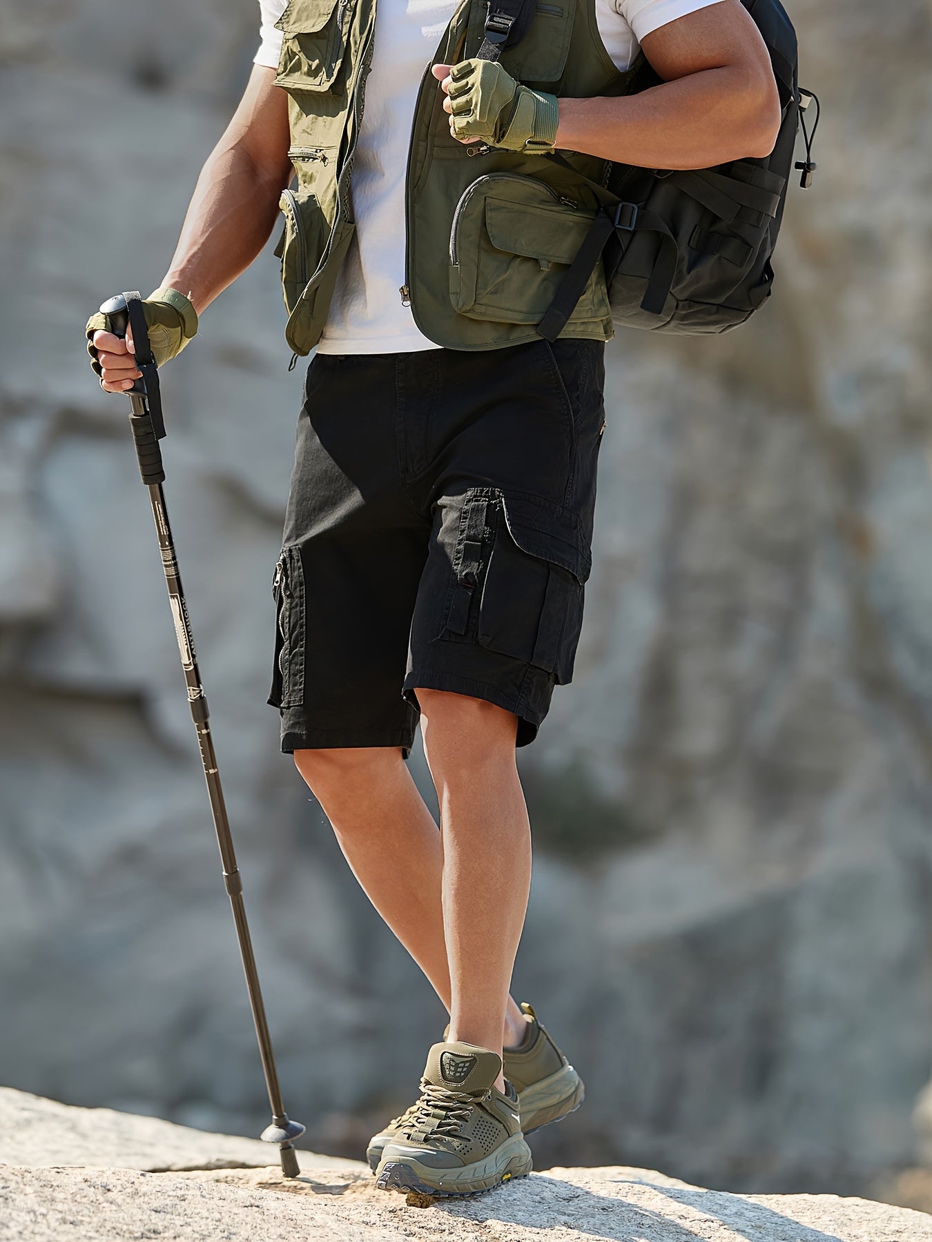 Cargo Shorts Men'S Casual Multi Pocket Pants Fashionable And Versatile Hip-Hop Cargo Pants