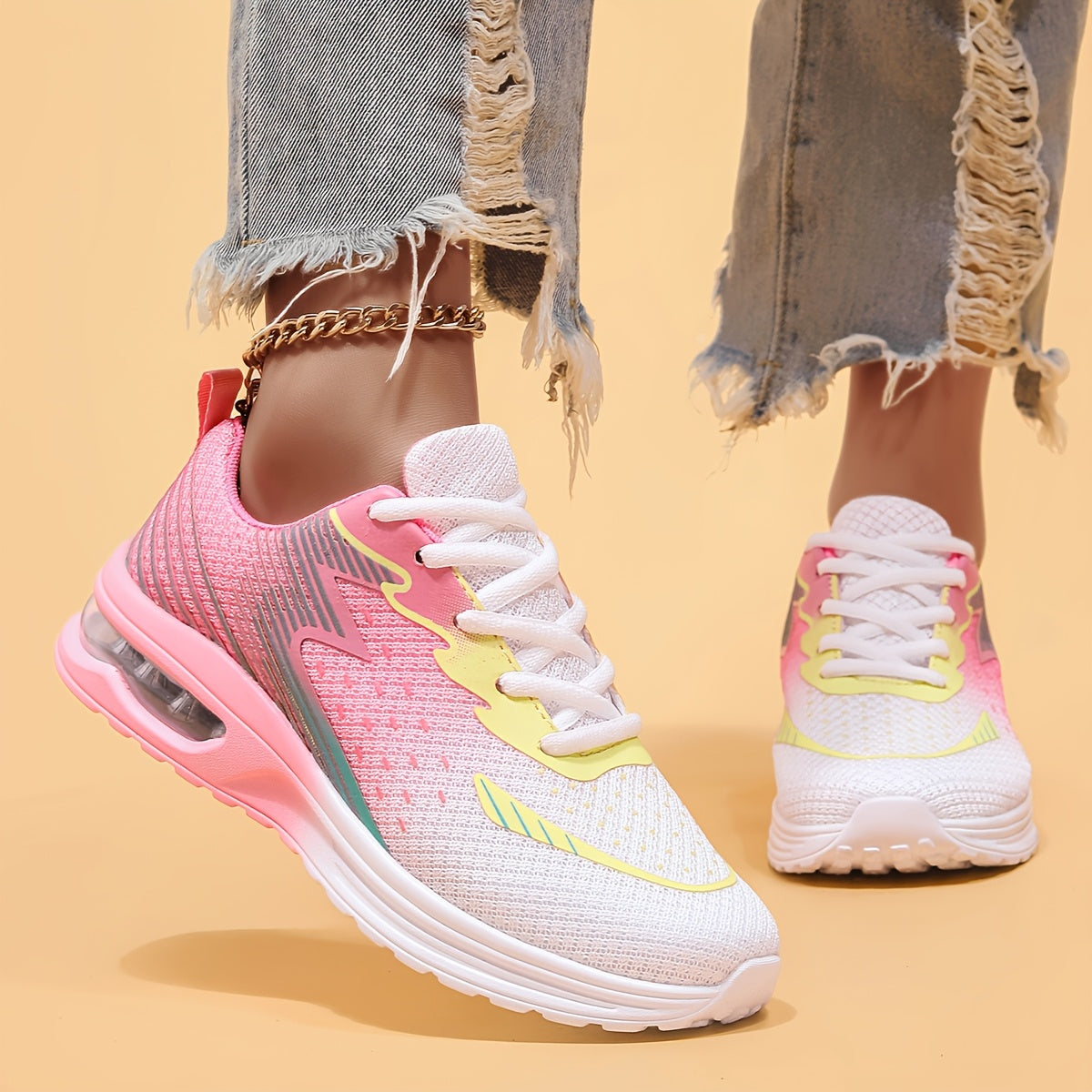Women's White Mesh Shoes - product view 9