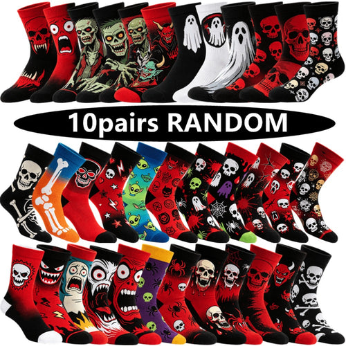Men's Cute Print Crew Socks - 10-Pair Pack