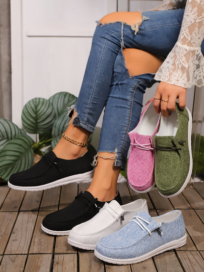 Comfortable Loafers - Super Lightweight, Breathable, Soft Sole, Round Toe, EVA Outsole, Women's Casual Everyday Shoes - All Seasons, Solid Colors, No Prints, Low-cut Flat Walking Shoes, Women Shoes, Sneakers