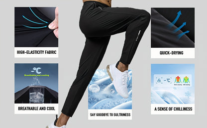 Men's Sports Running Gym Workout Pants Lightweight Quick Dry Hiking Pants