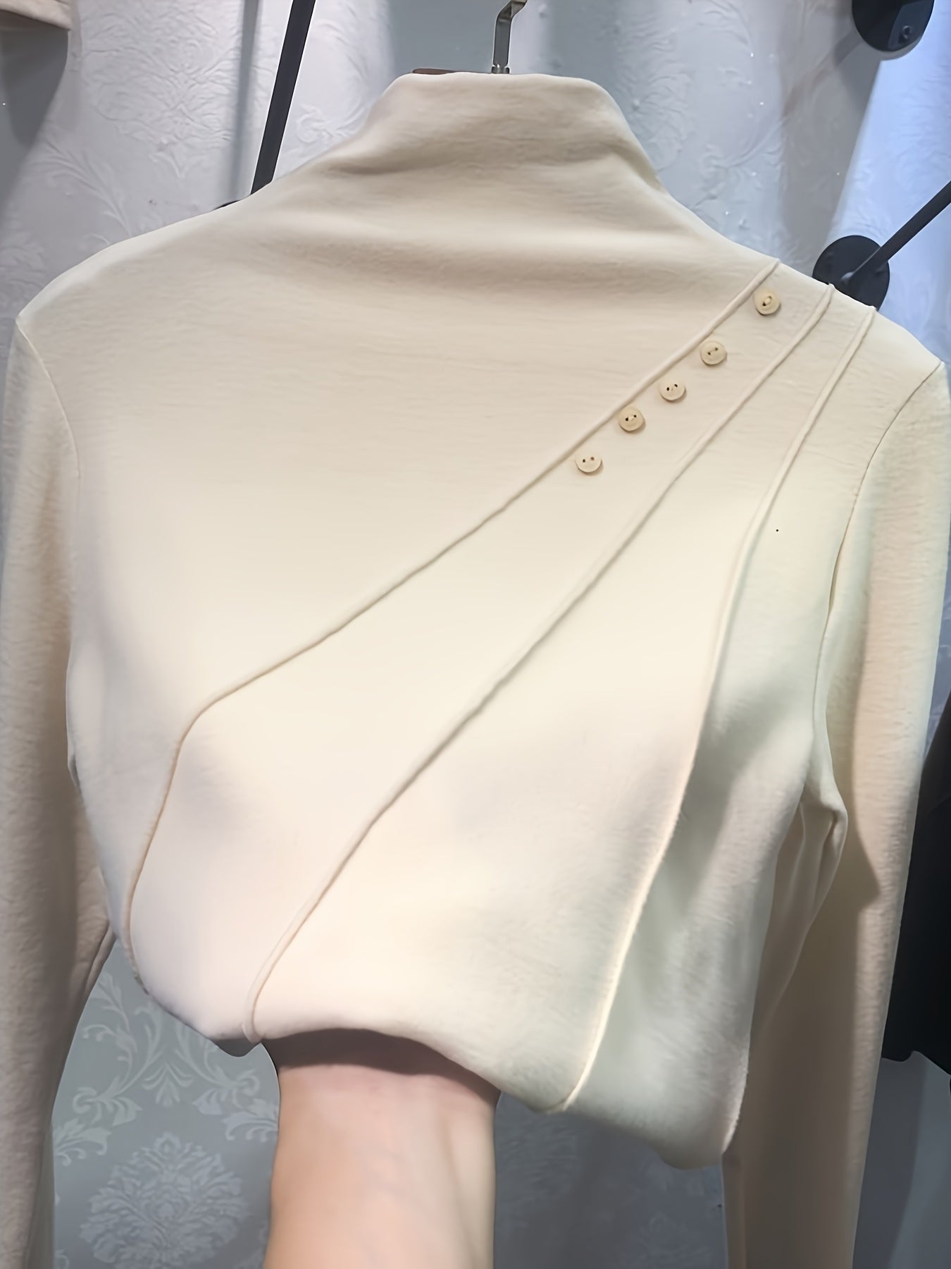 2024 Autumn/Winter New Half High Collar Double Sided Velvet Bottom Shirt for Women, Tailored And Versatile, Fashionable And Stylish Mid Neck T-shirt, Warm Top