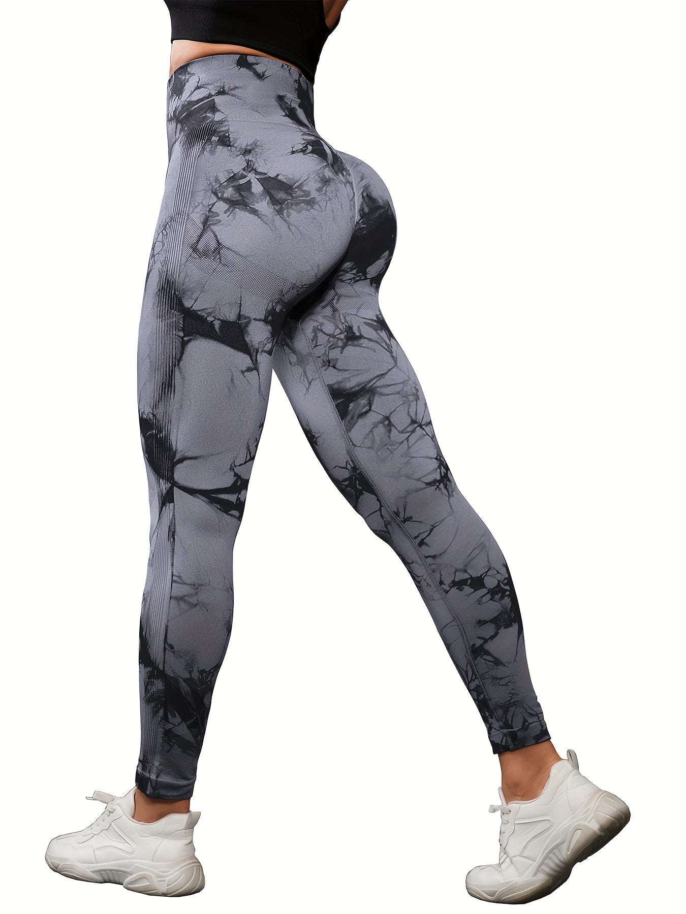 3-Pack Tie-Dye Seamless High Waistband Sweat Pants