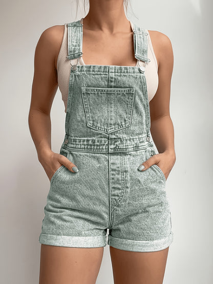 Women's Shoulder Strap Jumpsuit Shorts