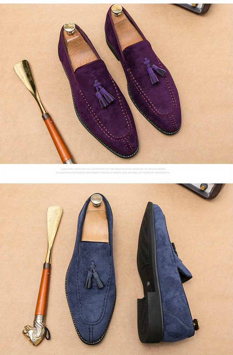 Men'S Slip-On/Lace-Up Casual Shoes - EVA/ Upper & /Rubber Sole, Mid-Top Comfortable Design with Decorative Tassel