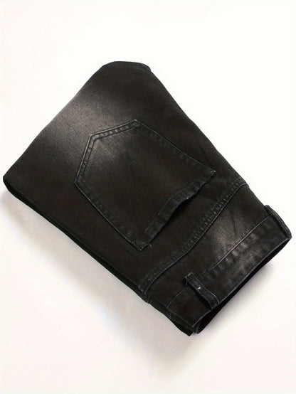 Slim Fit Men'S Jeans with Embroidery And Ripped Details
