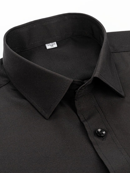 3pcs Men'S Stretch Long Sleeve Business Casual Dress Shirts