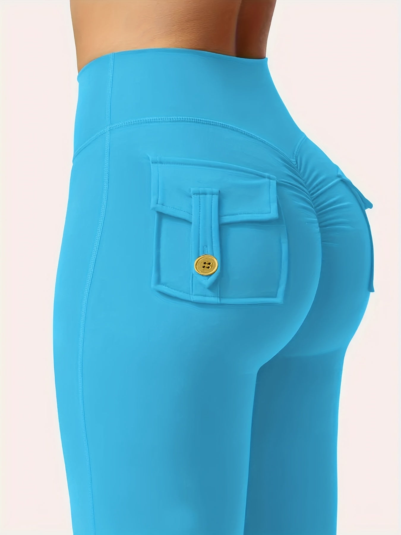 2025 New 3pcs Black Gray Green Trendy Work Attire Bell Bottom Trousers, Women'S Casual Flared Pants, High Waisted Pocket Activewear, Work Style Peach Hip Trousers, Quick Drying Belly Lifting Sports Pants with Flared Bottoms