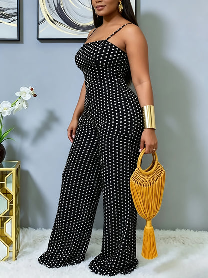 Summer Women'S Polka Dot Print Strapless Jumpsuit
