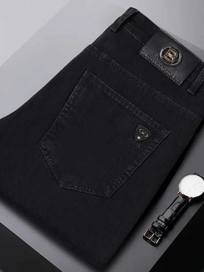 Men's Straight Leg Jeans - Black Denim Clean Finish Everyday