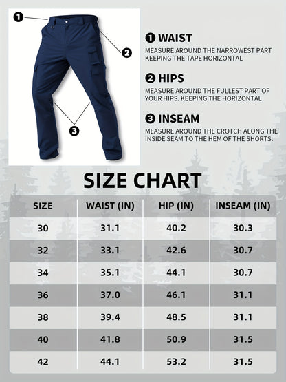 31' Men's Work Pants Cargo Pants Loose Casual Multi Pockets Outdoor Pants Color Block Straight Leg Cargo Pants with 8 Pockets
