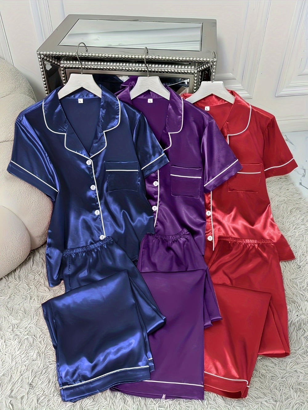 Unisex Pajama Set - Satin Style 61189