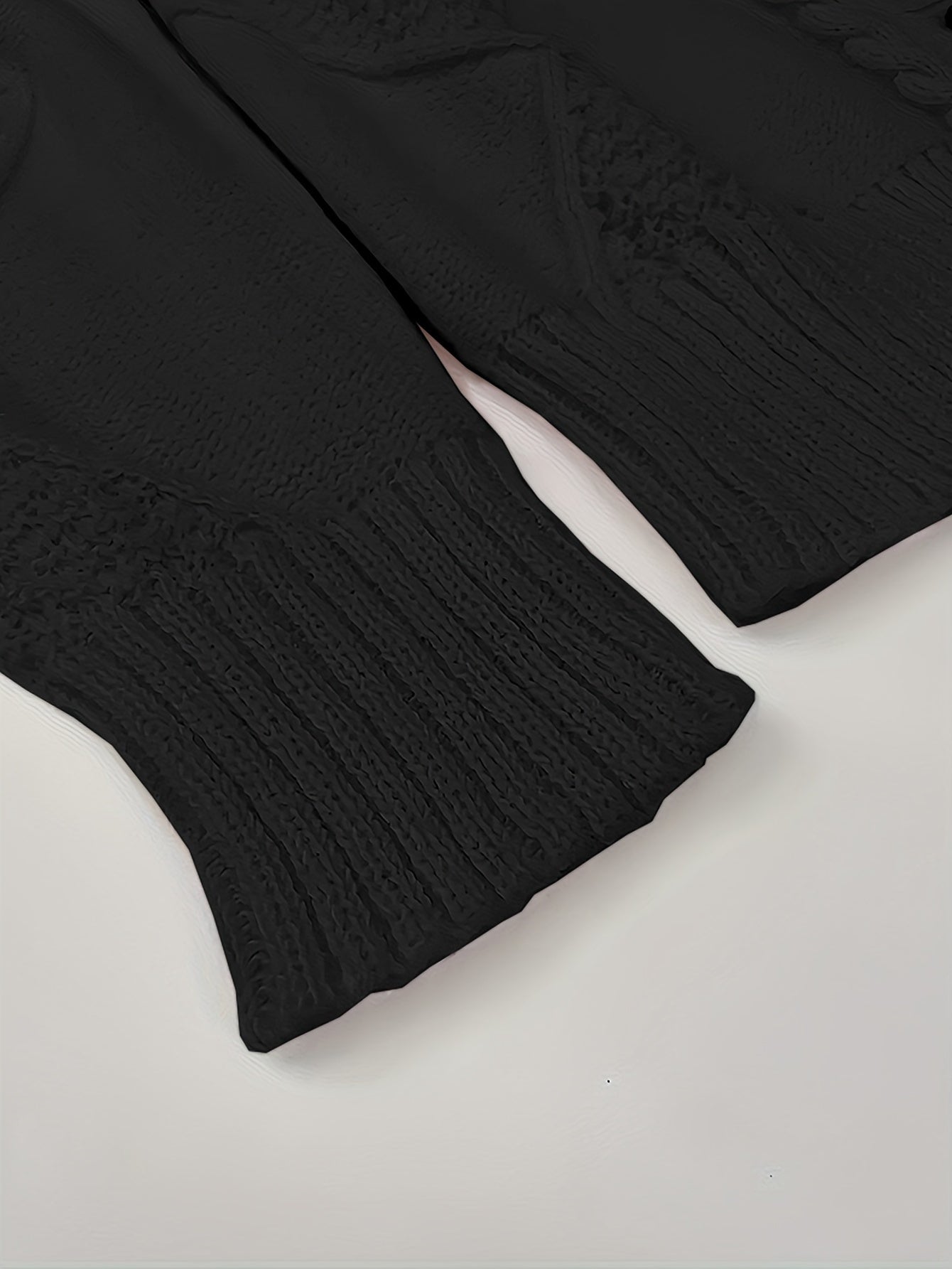 [Cozy Cable Cardigan] Plus Size - Cozy Plus Size Cable Cardigan - Soft Long Sleeve Open Front Layer for Comfortable Everyday Wear