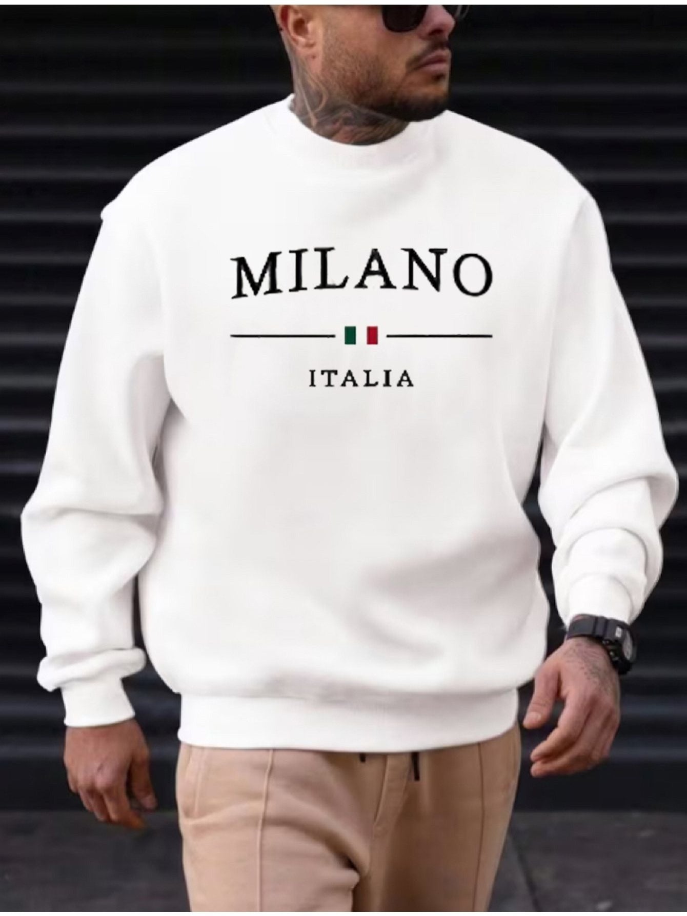 Men'S Hoodless Sweatshirt Loose Fit Round Neck Long Sleeve Casual Pullover for Autumn Winter, Christmas Halloween Valentine'S Thanksgiving Festive Streetwear, Soft Comfortable Versatile Casual Attire, Easy Care Machine Washable