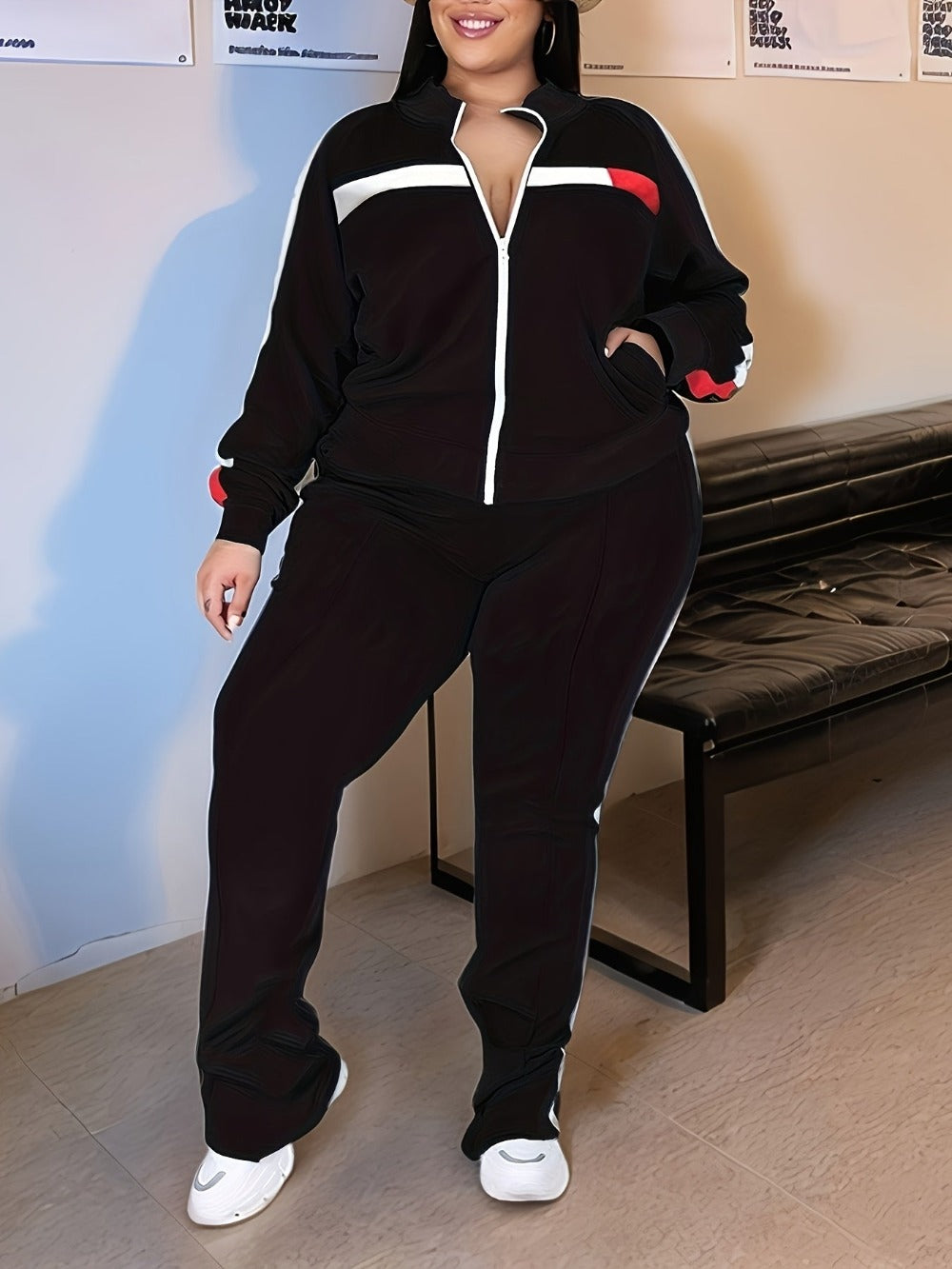 Women's Workout Set - Solid Color Active Look 7205