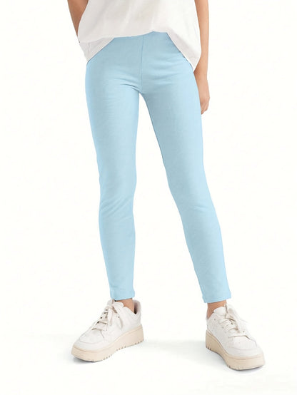 Girls' Solid Color Pants - Everyday Style